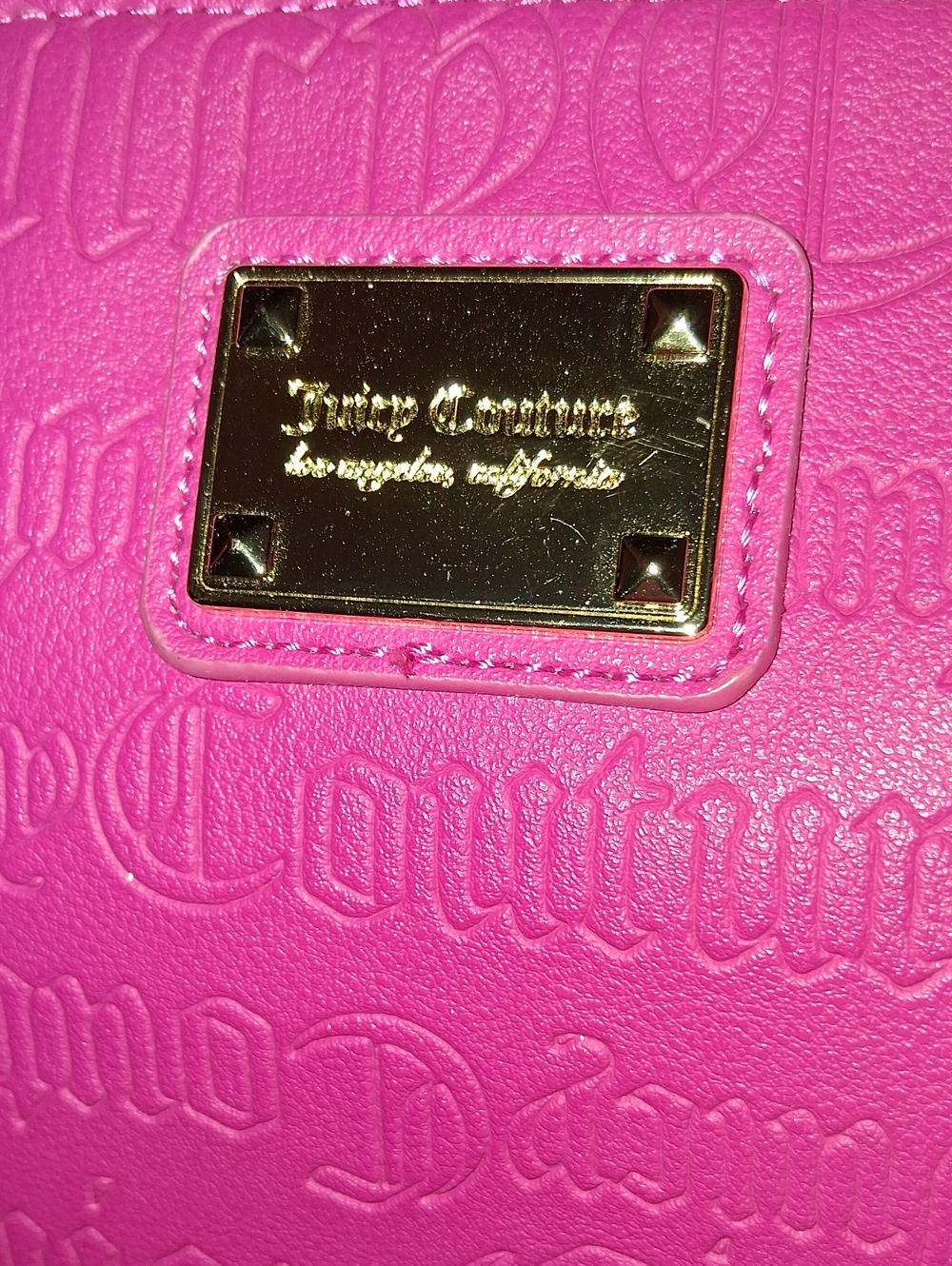 Juicy Couture Hot Pink Embossed Crossbody Bag - Picture 2 of 7
